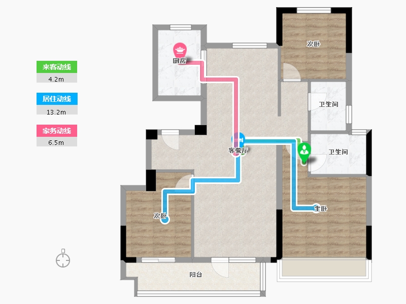 山东省-济宁市-国滨府臻悦-94.40-户型库-动静线