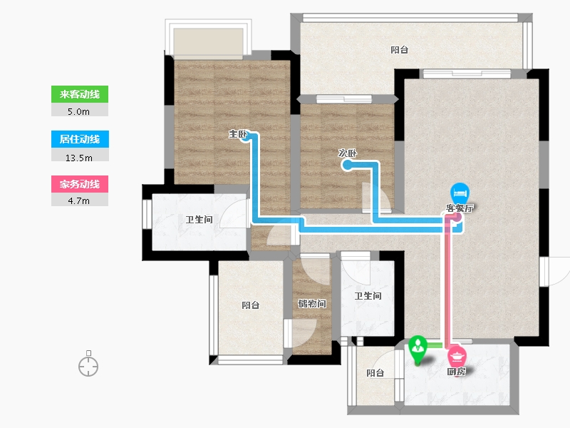 四川省-泸州市-豪安城市之光-86.00-户型库-动静线