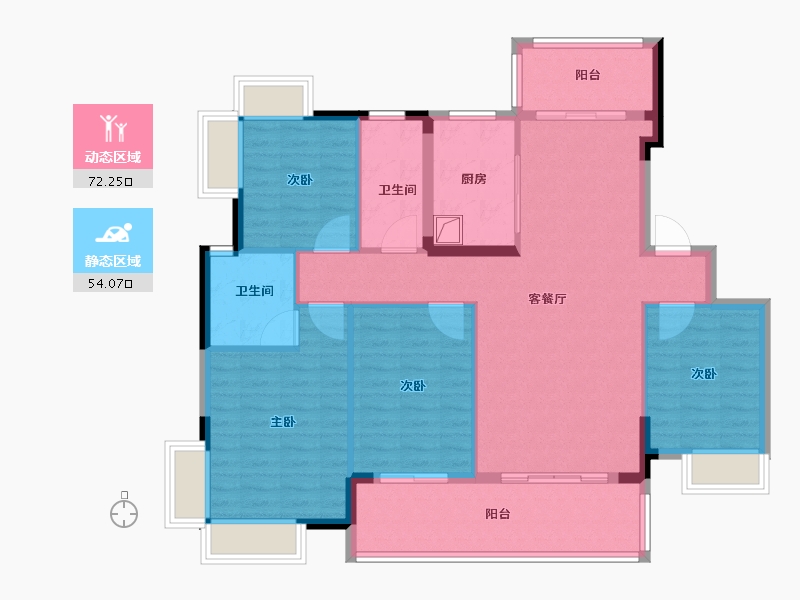 海南省-昌江黎族自治县-红棉才郡-114.03-户型库-动静分区