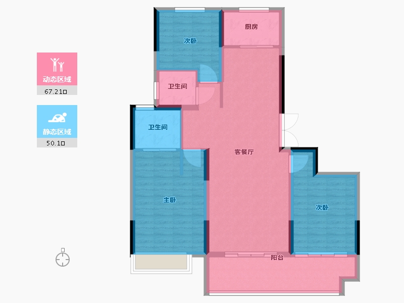 河南省-漯河市-舞阳建业城-106.59-户型库-动静分区