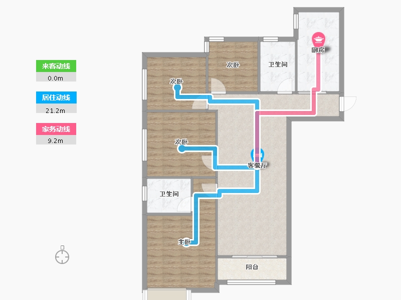 河南省-郑州市-金水世纪城-105.00-户型库-动静线