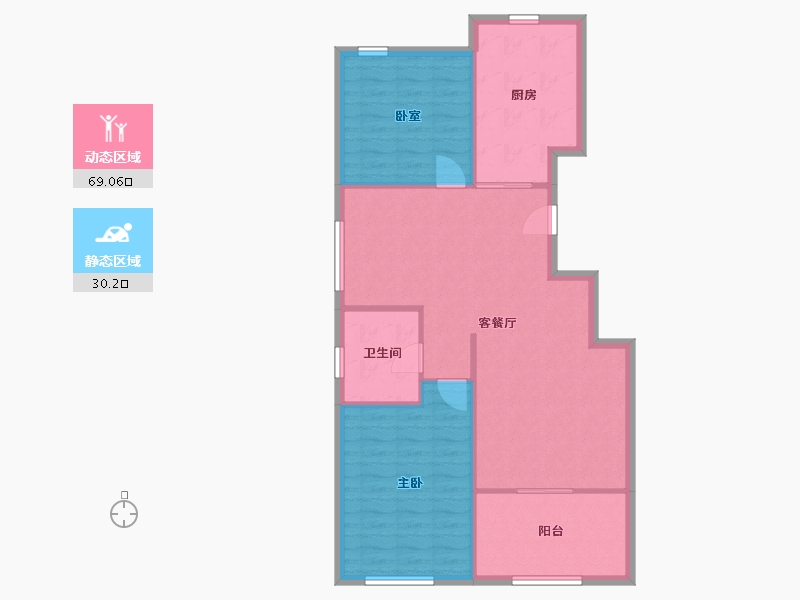 天津-天津市-福芳园-92.70-户型库-动静分区