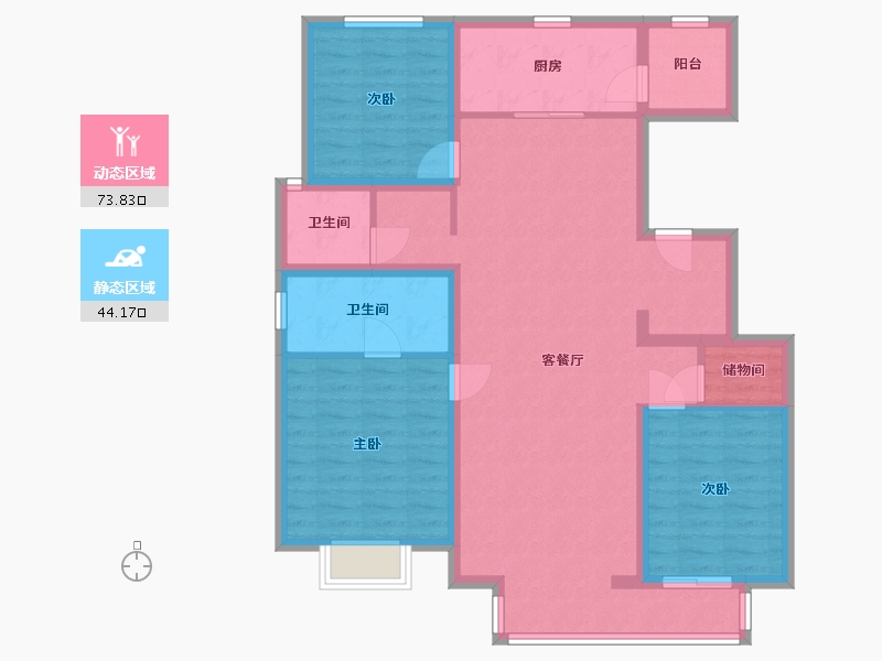 河北省-保定市-华望-108.00-户型库-动静分区