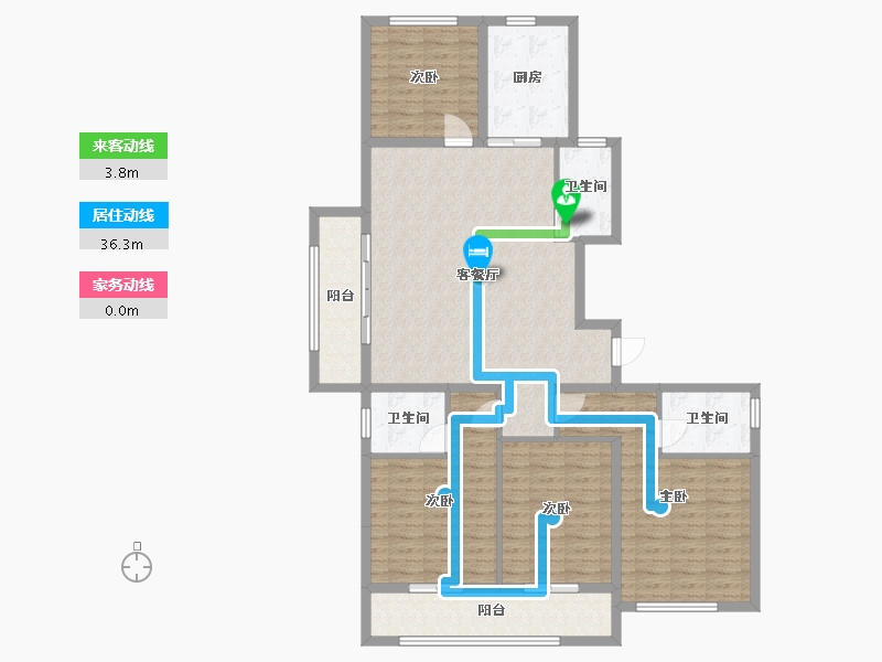 浙江省-金华市-上溪-140.00-户型库-动静线