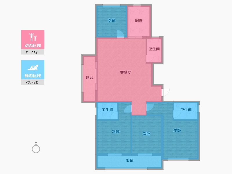 浙江省-金华市-上溪-140.00-户型库-动静分区