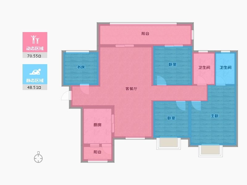 四川省-成都市-中建天府公馆-113.60-户型库-动静分区