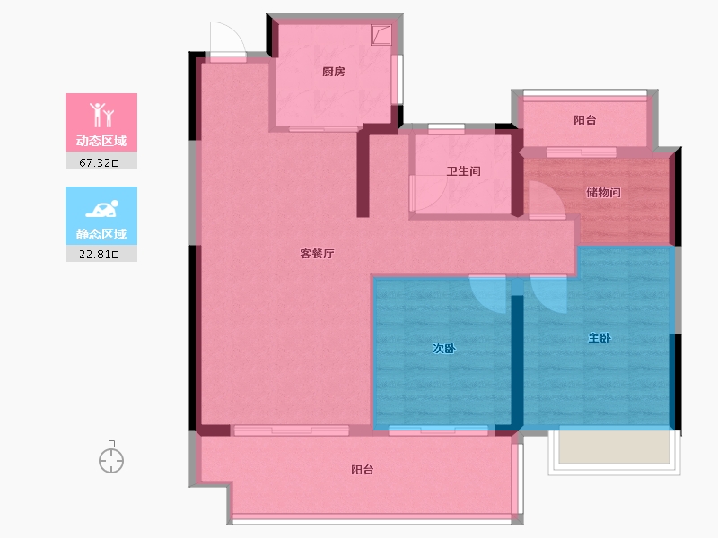 安徽省-亳州市-时代之光-80.00-户型库-动静分区