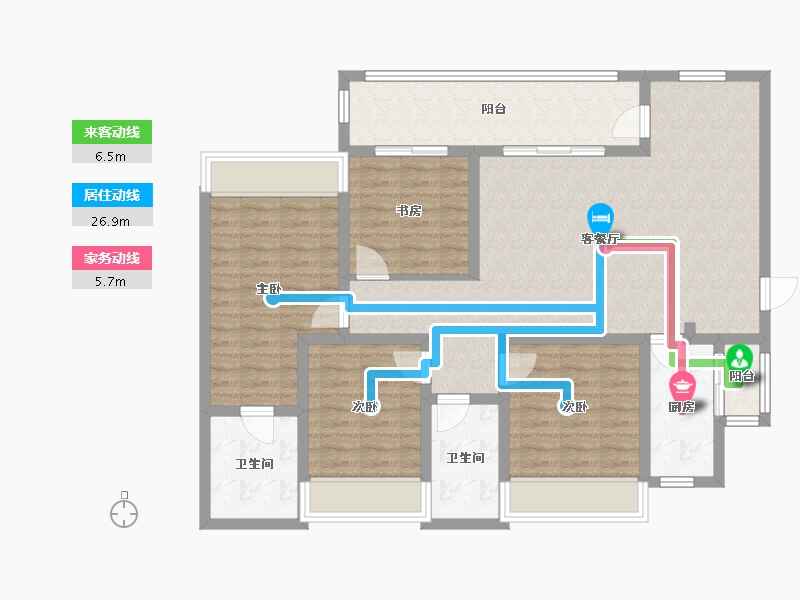 四川省-成都市-同森·翠叠森林-113.60-户型库-动静线