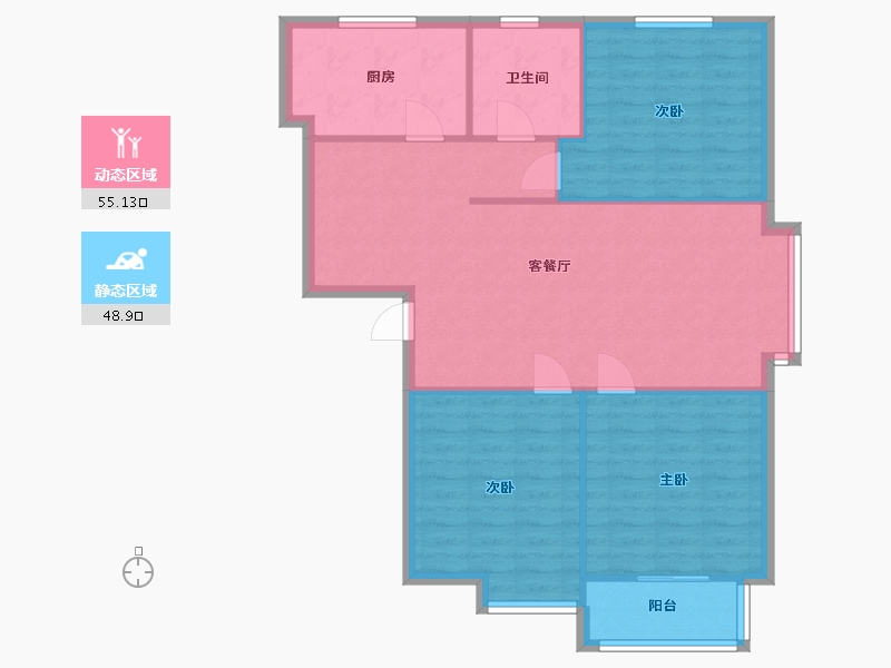 山东省-青岛市-银座华府-94.00-户型库-动静分区