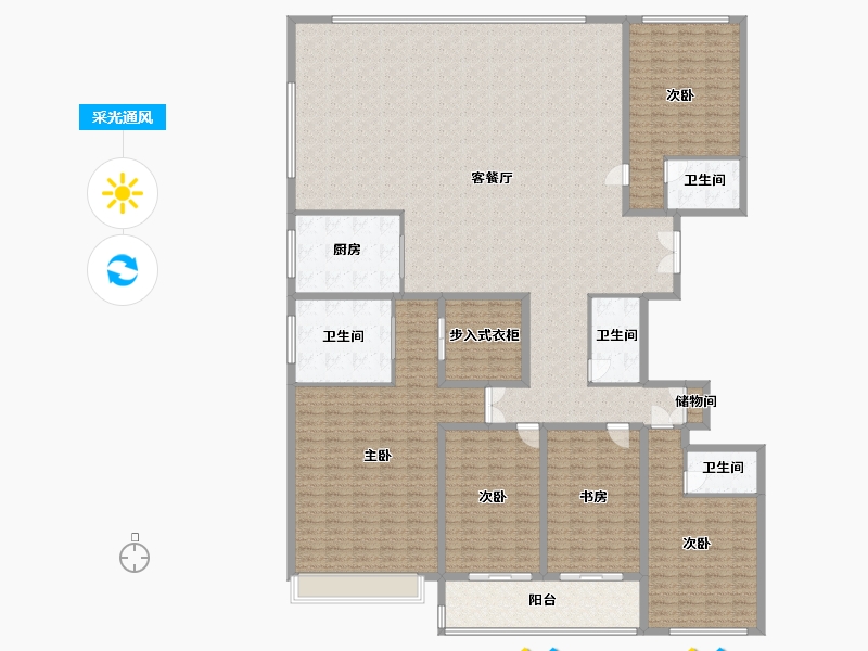 安徽省-芜湖市-伟星长江之歌-328.00-户型库-采光通风