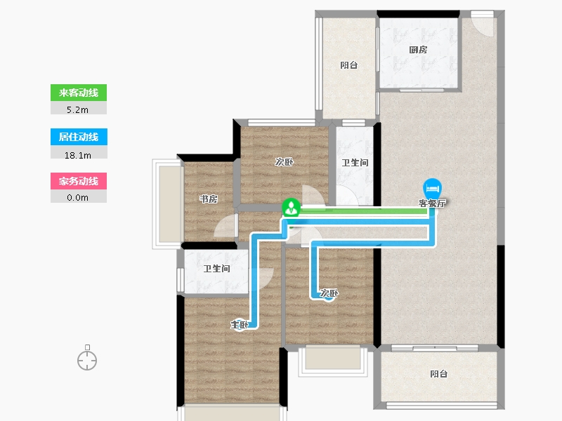 广西壮族自治区-玉林市-首成天悦-109.60-户型库-动静线