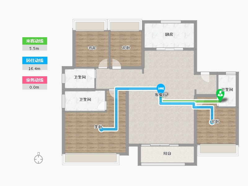 上海-上海市-建发观唐府-143.06-户型库-动静线