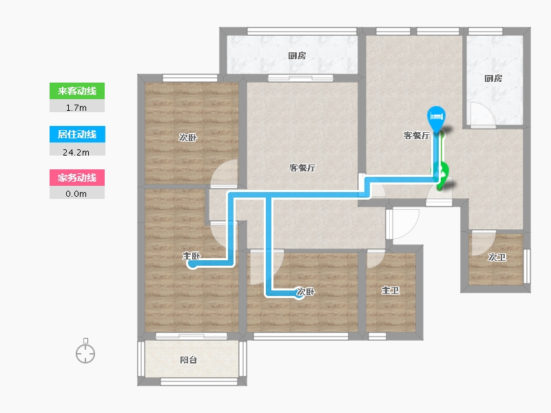 河南省-安阳市-广厦书香九里-107.45-户型库-动静线