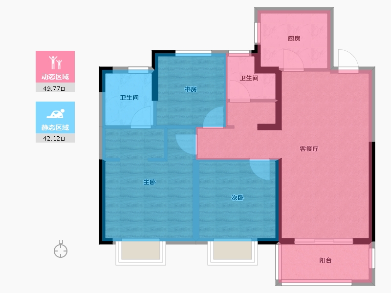 湖北省-武汉市-光明府-81.94-户型库-动静分区