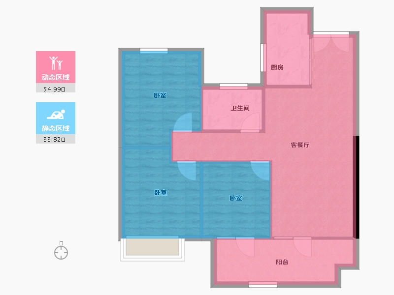 山东省-烟台市-芝罘吾悦广场-80.94-户型库-动静分区