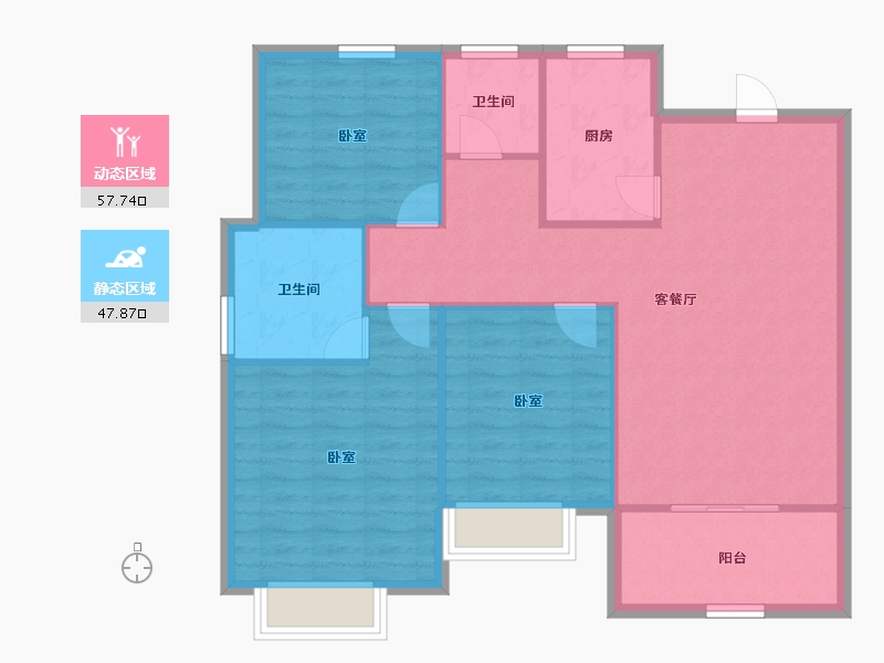 湖北省-武汉市-光明府-96.78-户型库-动静分区