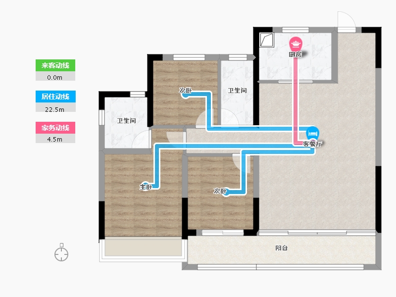 浙江省-嘉兴市-绿城·锦玉园-97.19-户型库-动静线