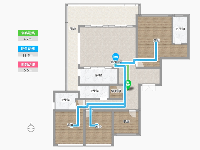 湖南省-郴州市-秀水怡城-149.80-户型库-动静线