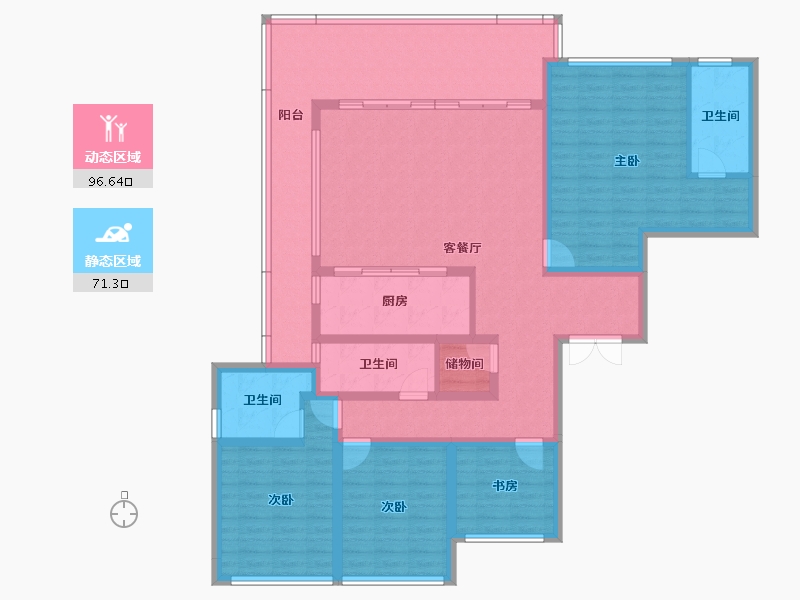 湖南省-郴州市-秀水怡城-149.80-户型库-动静分区