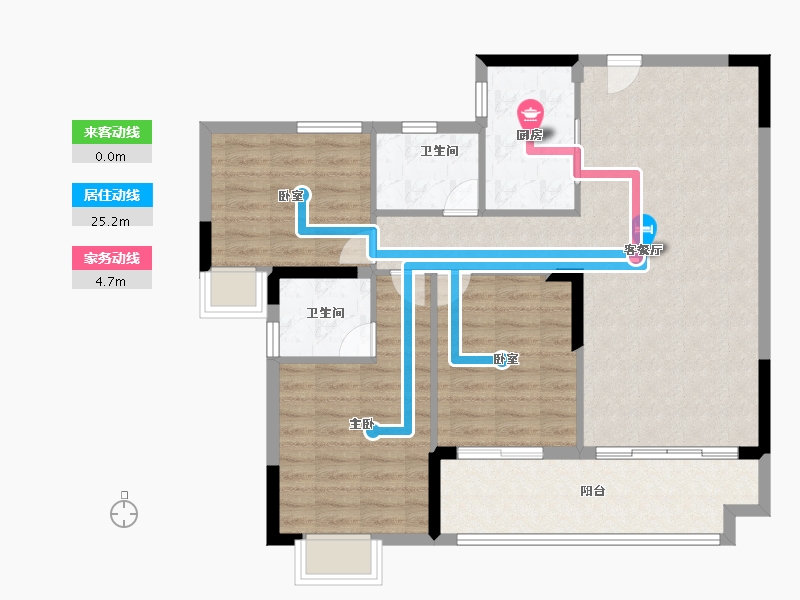 湖北省-襄阳市-津投·奥体华府-94.40-户型库-动静线