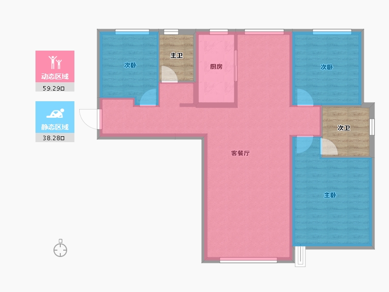 甘肃省-兰州市-保利领秀山-97.33-户型库-动静分区