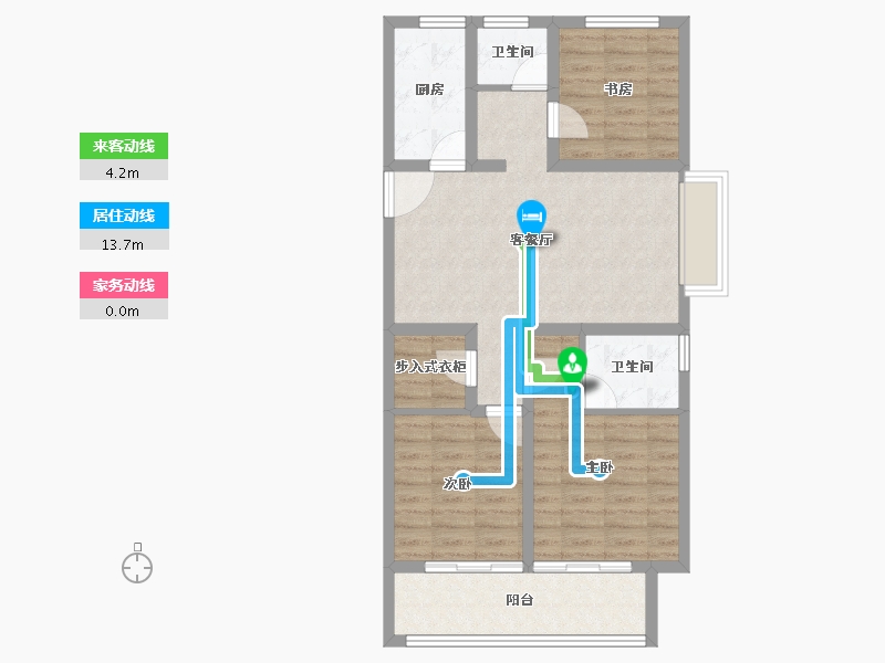 浙江省-宁波市-青澜邸-78.32-户型库-动静线