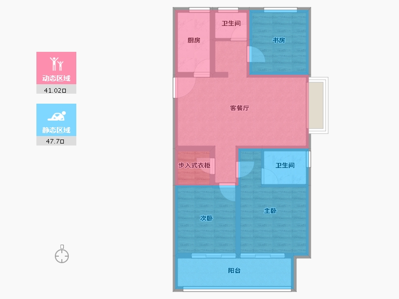 浙江省-宁波市-青澜邸-78.32-户型库-动静分区