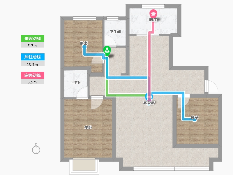 河北省-邢台市-内丘诚园-81.00-户型库-动静线