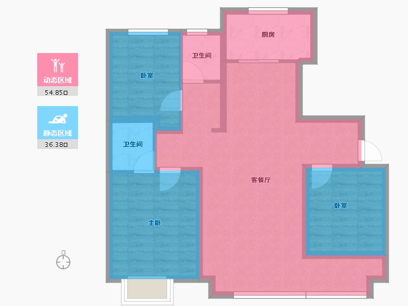 河北省-邢台市-内丘诚园-81.00-户型库-动静分区