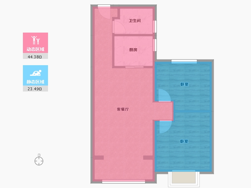 山东省-济南市-市中望岳城-60.76-户型库-动静分区