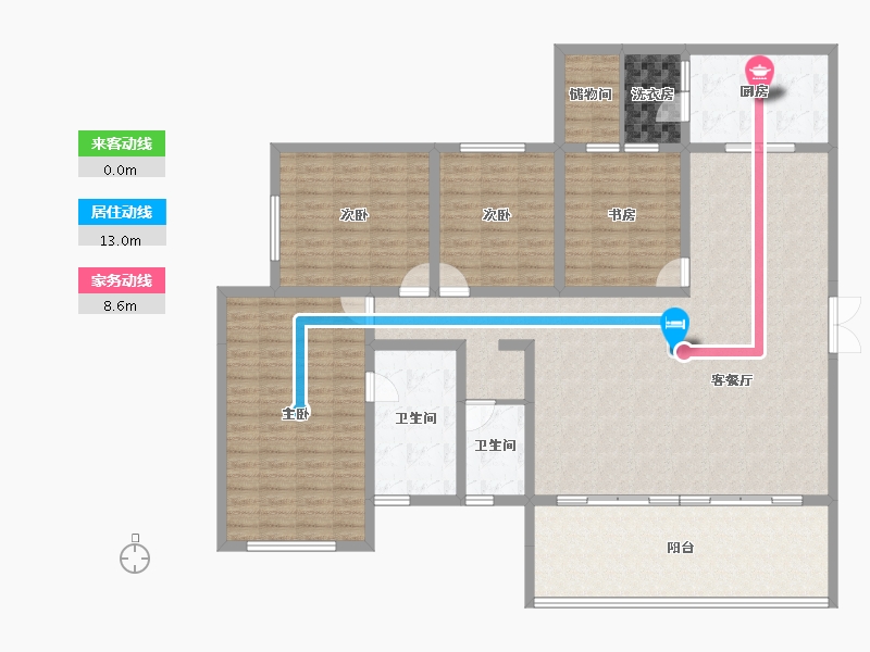 贵州省-六盘水市-恒维·凤凰里-171.78-户型库-动静线