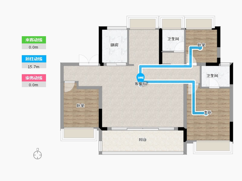 江苏省-苏州市-太湖澄光-104.00-户型库-动静线