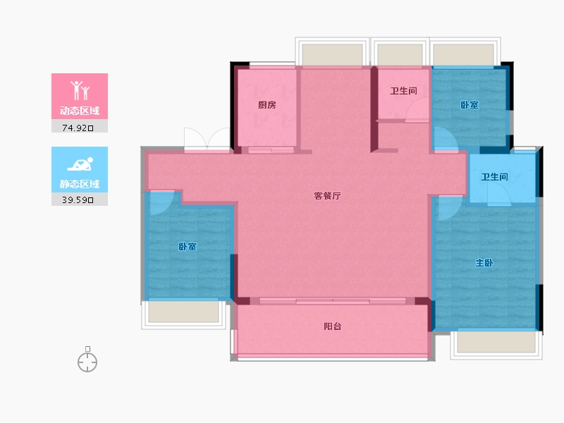 江苏省-苏州市-太湖澄光-104.00-户型库-动静分区