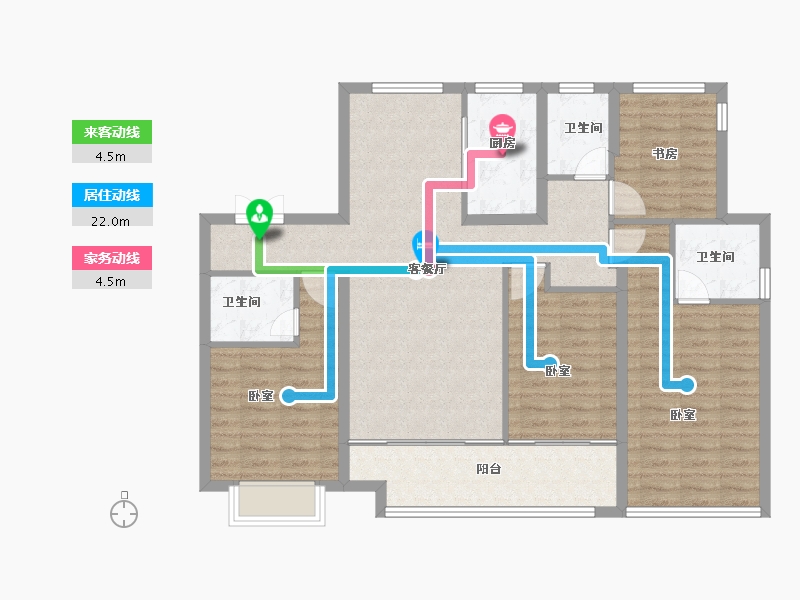 浙江省-湖州市-溪望府-107.25-户型库-动静线