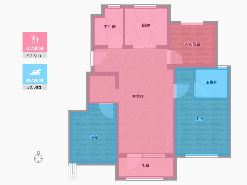 北京-北京市-北京城建·星誉BEIJING-77.48-户型库-动静分区