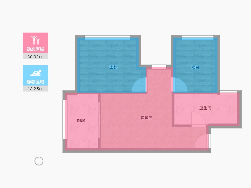 浙江省-金华市-三江里-43.34-户型库-动静分区