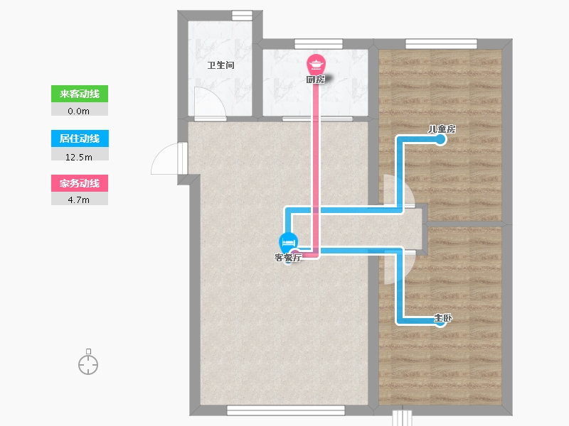 内蒙古自治区-赤峰市-航安金和学苑-65.03-户型库-动静线