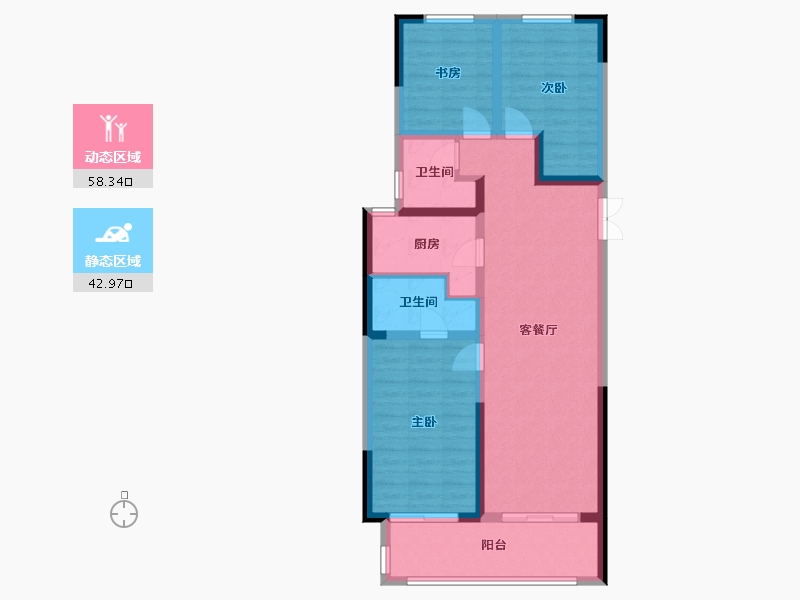 河北省-石家庄市-万滨天锦-100.62-户型库-动静分区