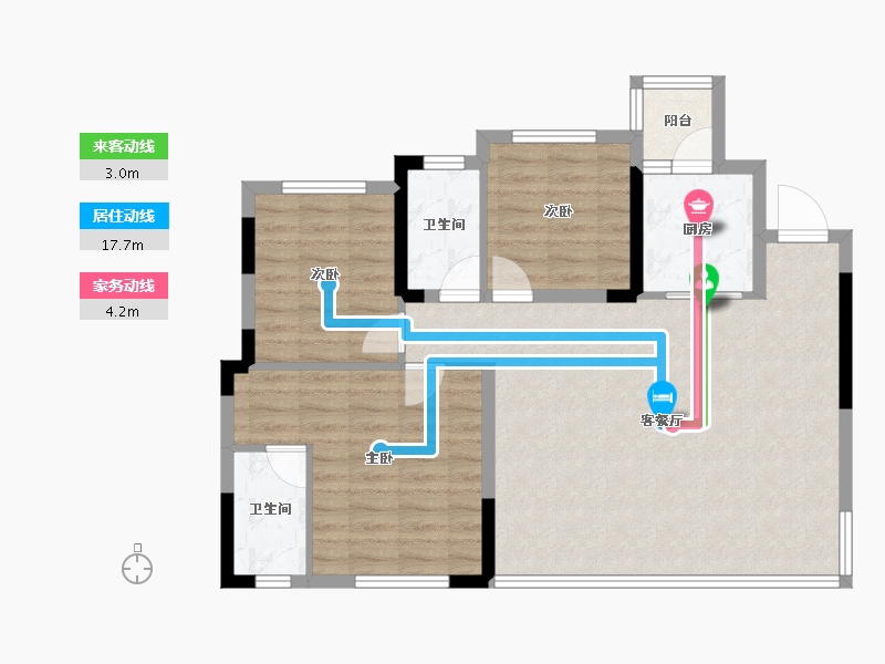 四川省-成都市-邦泰云璟-88.08-户型库-动静线