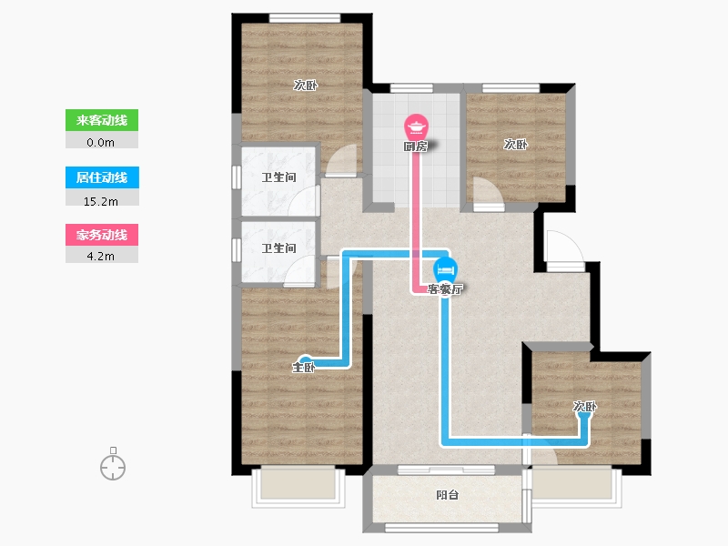 河北省-廊坊市-锦宸佳园-87.49-户型库-动静线