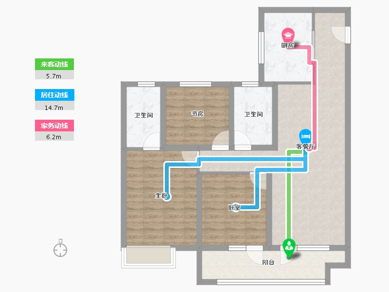 山东省-青岛市-山东健康·和悦山-93.59-户型库-动静线