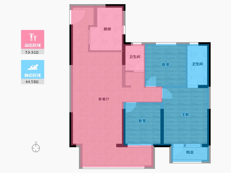 河北省-廊坊市-合生学府中央城-93.77-户型库-动静分区