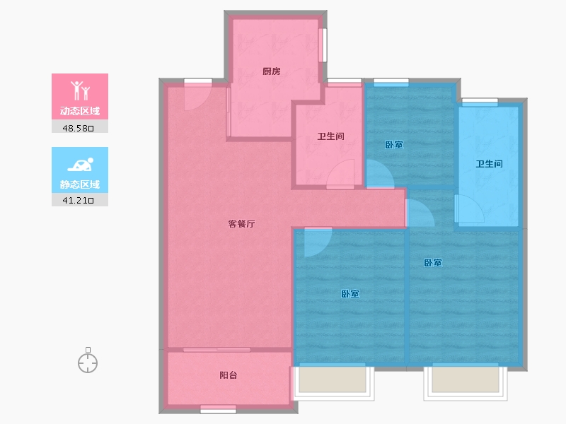 上海-上海市-金地峯汇-81.68-户型库-动静分区