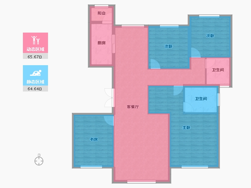 甘肃省-兰州市-保利领秀山-118.03-户型库-动静分区