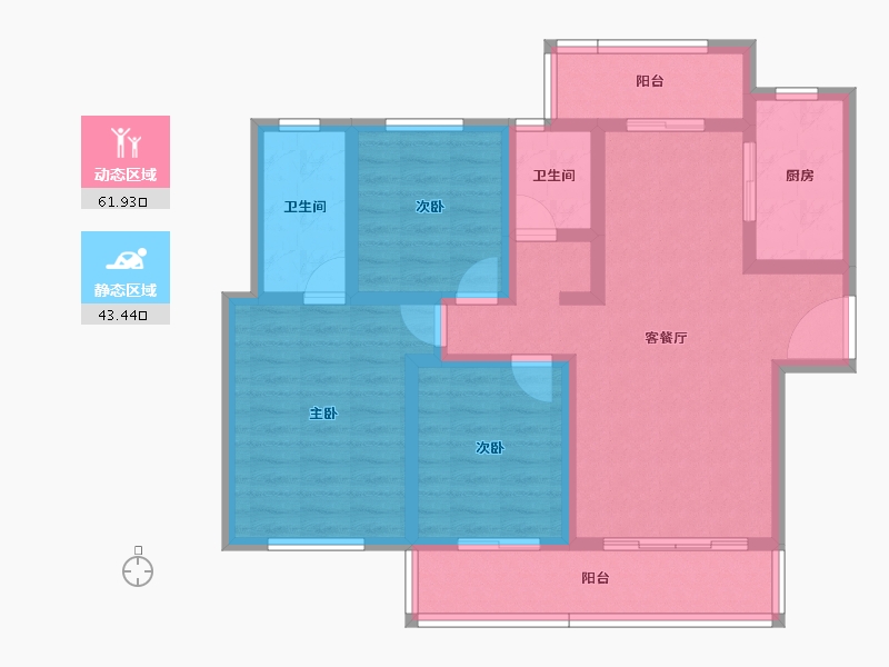 四川省-成都市-高投印悦府-92.83-户型库-动静分区