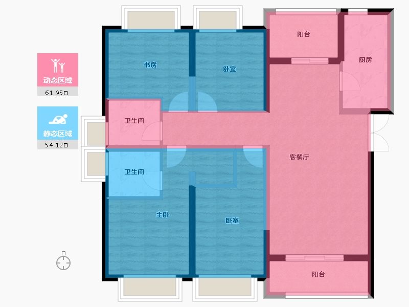 湖北省-武汉市-千禧城-103.14-户型库-动静分区