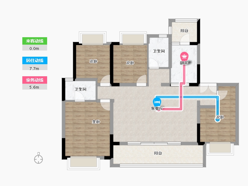 贵州省-遵义市-阳光城溪山悦-109.38-户型库-动静线