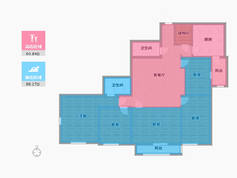 北京-北京市-SOHO现代城-149.32-户型库-动静分区