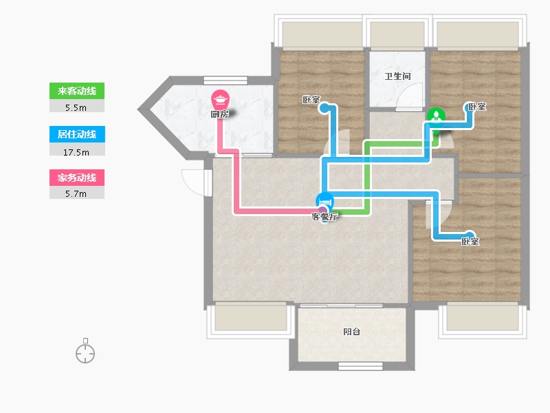 广东省-深圳市-安居凤桐苑-70.58-户型库-动静线