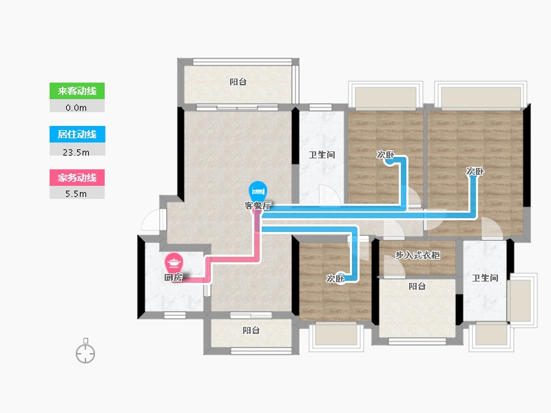 广东省-佛山市-新希望悦珑湾-101.60-户型库-动静线